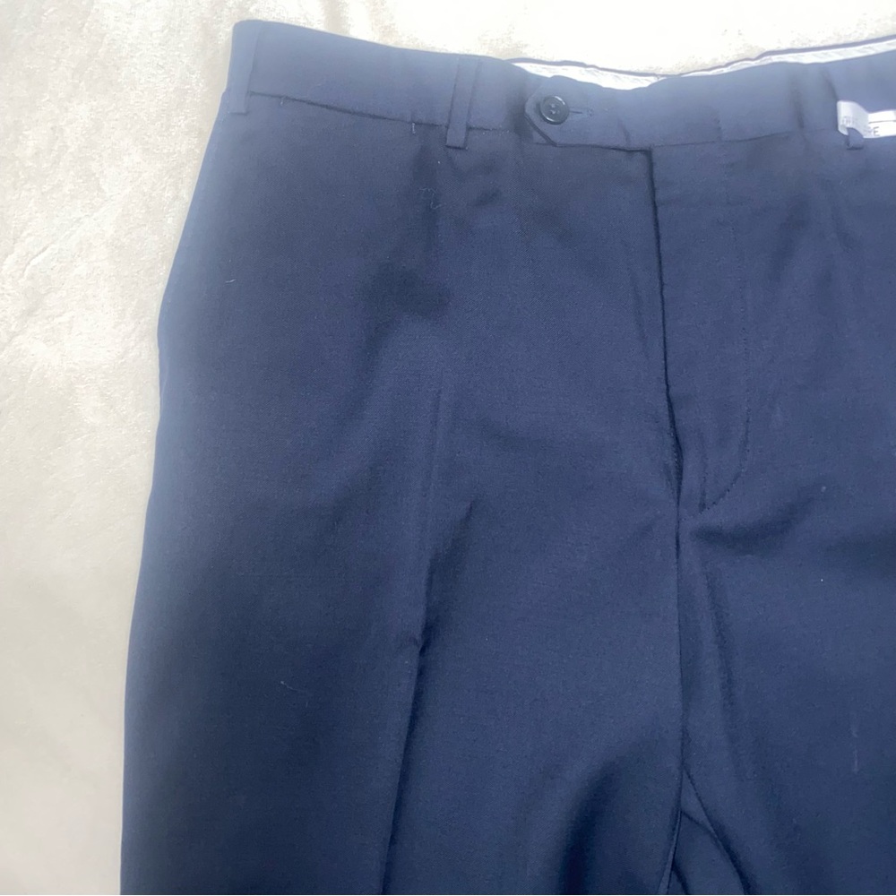 Canali Navy Dress Trousers, 34x32 - Picture 2 of 7